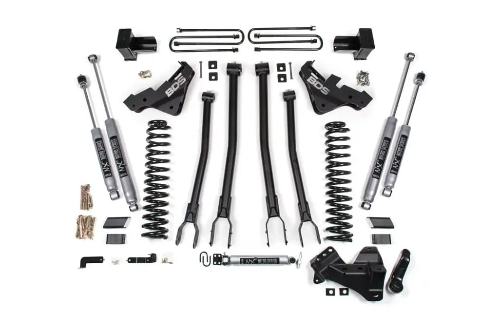 5 Inch Lift Kit w/ 4-Link | Ford F250/F350 Super Duty (2023-2026) 4WD Diesel | 3 In. Block w/o Overload | NX2 Nitro Series | BDS Suspension
