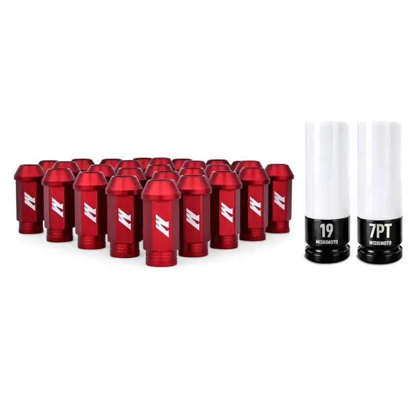 Mishimoto Aluminum Locking Lug Nuts M12x1.5 27pc Set Red thumbnail 3