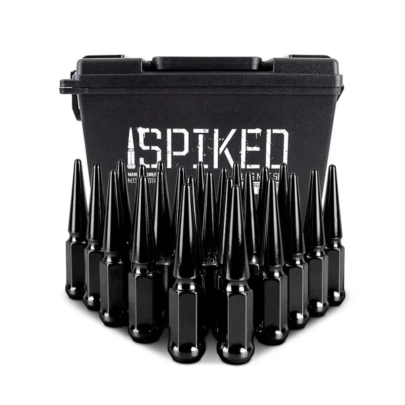 Mishimoto Mishimoto Steel Spiked Lug Nuts M12 x 1.5 24pc Set Black thumbnail 9