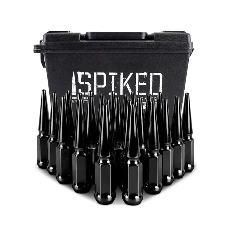 Mishimoto Mishimoto Steel Spiked Lug Nuts M12 x 1.5 24pc Set Black thumbnail 12
