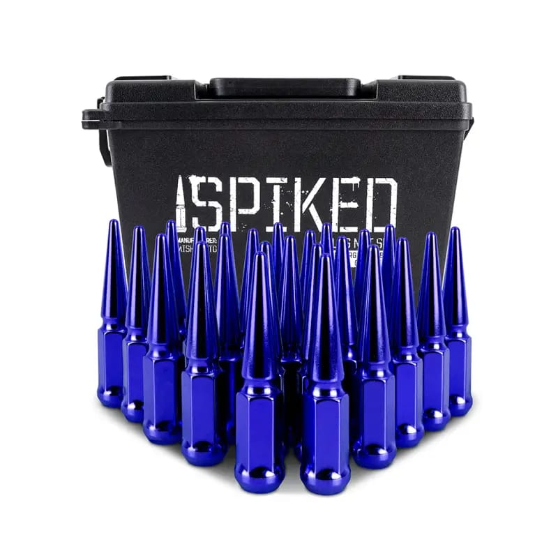 Mishimoto Mishimoto Steel Spiked Lug Nuts M14 x 1.5 24pc Set Blue thumbnail 9