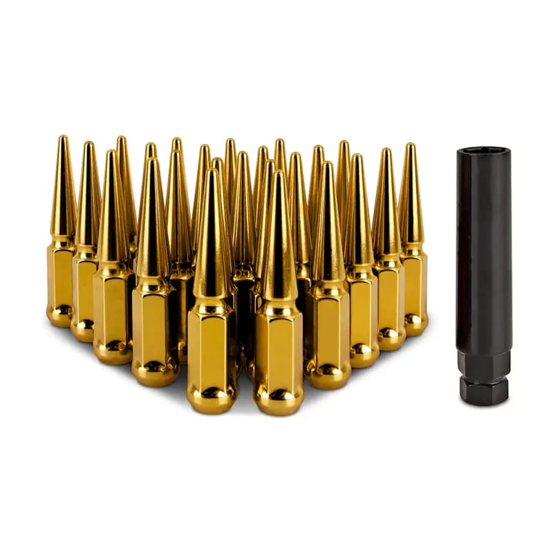 Mishimoto Mishimoto Steel Spiked Lug Nuts M14 x 1.5 24pc Set Gold thumbnail 3
