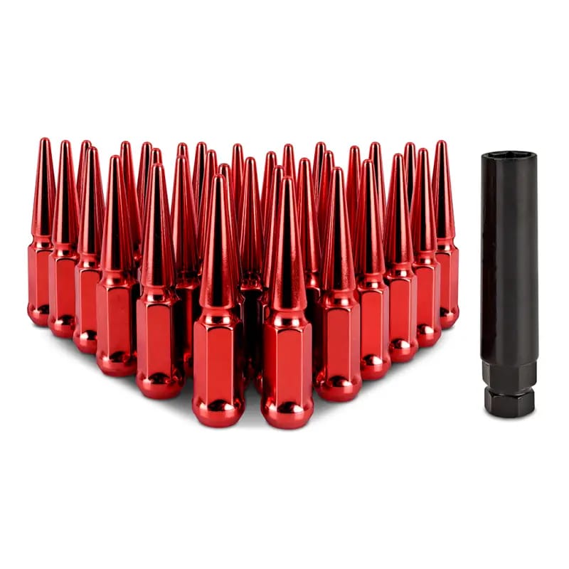 Mishimoto Mishimoto Steel Spiked Lug Nuts M14 x 1.5 32pc Set Red thumbnail 3