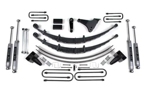 6 Inch Lift Kit | 1999-2004 Ford F250/F350 Super Duty 4WD | Radius U-Bolts | Block Kit w/ Factory Overload | NX2 Nitro Series | BDS Suspension