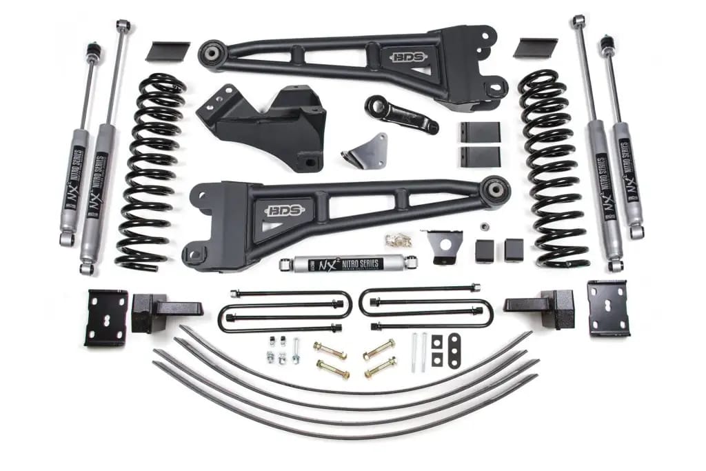 6 Inch Lift Kit w/ Radius Arm | Ford F250/F350 Super Duty (2005-2007) 4WD Diesel | 4 In Block Kit + Add-A-Leaf w/o Overload | NX2 Nitro Series | BDS Suspension thumbnail 2