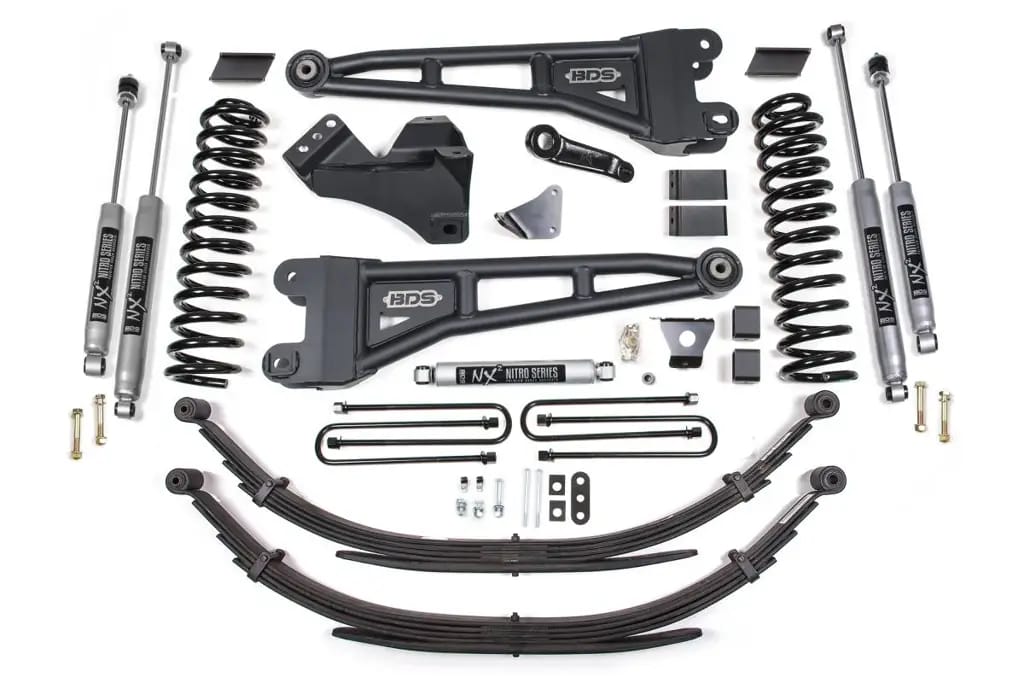 6 Inch Lift Kit w/ Radius Arm | Ford F250/F350 Super Duty (2005-2007) 4WD Diesel | 6 In Rear Leaf Springs | NX2 Nitro Series | BDS Suspension thumbnail 2
