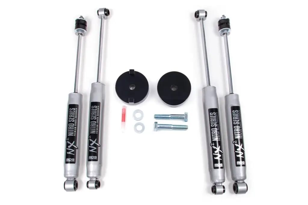 2 Inch Coil Spacer Leveling Kit | Ford F250/F350 Super Duty (2005-2016) 4WD | w/ FOX 2.0 Performance Series Shocks | BDS Suspension