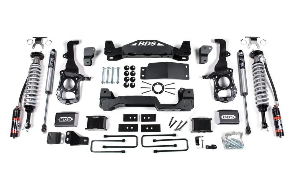 6 Inch Lift Kit | FOX 2.5 Performance Elite Coil-Over | Ford F150 (2021-2026) 4WD | 4 Inch Block Kit w/ FOX 2.5 Performance Elite Rear Shocks | BDS Suspension