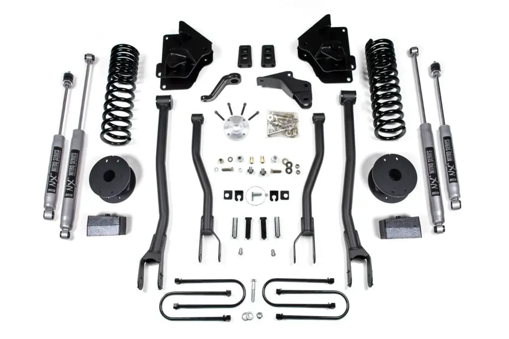 4 Inch Lift Kit w/ 4-Link Conversion | Ram 3500 Diesel w/ Rear Air Ride (2013-2018) 4WD | FOX 2.0 Performance Series | BDS Suspension