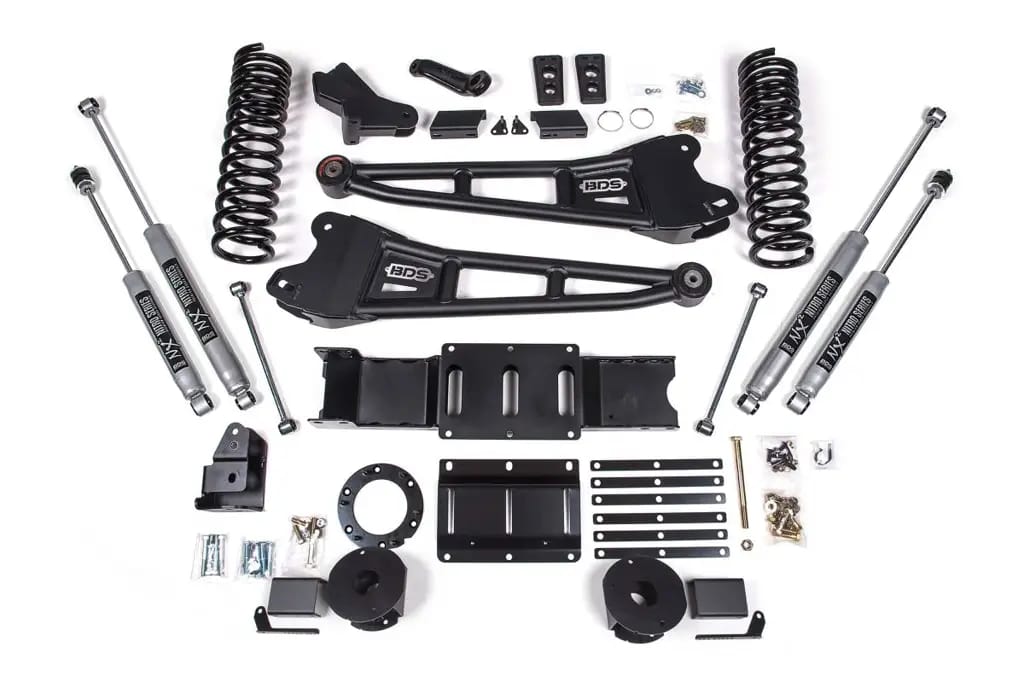 4 Inch Lift Kit w/ Radius Arm | Ram 2500 w/ Rear Air Ride (2019-2024) 4WD Gas | FOX 2.0 Performance Series Shocks | BDS Suspension