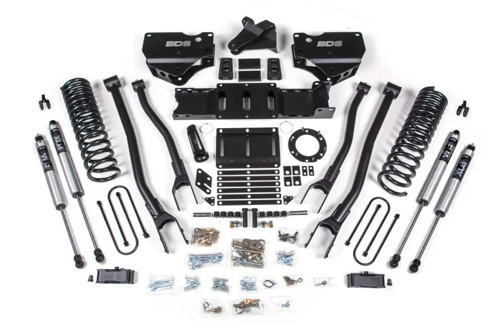 4 Inch Lift Kit w/ 4-Link | Ram 3500 (2019-2023) 4WD Gas | w/ Factory Rear Overload Leaf | FOX 2.0 Performance Series | BDS Suspension thumbnail 2