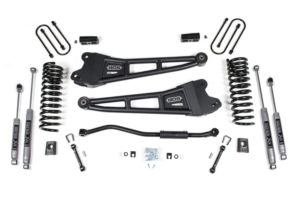 3 Inch Lift Kit w/ Radius Arms | Ram 3500 (2019-2024) 4WD Diesel | w/o Factory Rear Overload Leaf | FOX 2.0 Performance Series | BDS Suspension