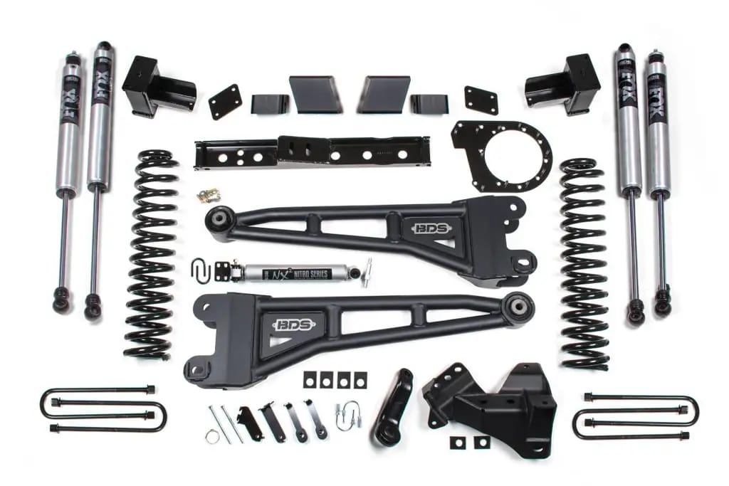 6 Inch Lift Kit w/ Radius Arm | Ford F250/F350 Super Duty (2017-2019) 4WD Diesel | 5" Block 3-Leaf Main | FOX 2.0 Performance Series | BDS Suspension thumbnail 2