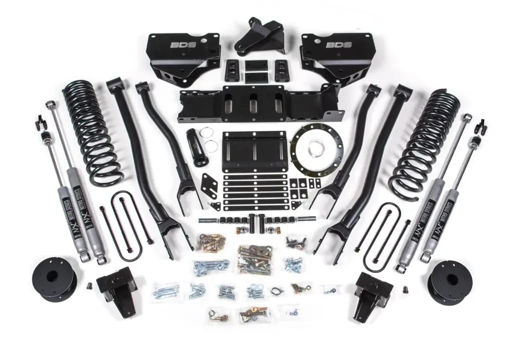 6 Inch 4-Link Lift Kit | Ram 3500 Diesel w/ Rear Air Ride (2019-2024) 4WD | 6-Bolt Indexing Ring | NX2 Nitro Series | BDS Suspension