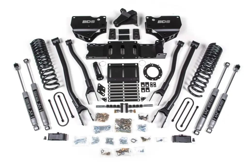 4 Inch Lift Kit w/ 4-Link | Ram 3500 Diesel 4WD (2019-2023) | 6-Bolt | FOX 2.0 Performance Series | BDS Suspension