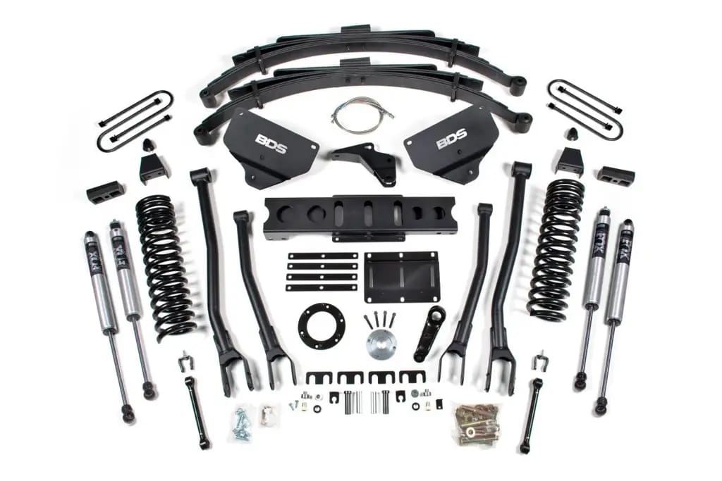 8 Inch Lift Kit w/ 4-Link | Ram 3500 Diesel 4WD (2013-2018) | Leaf Springs | 6-Bolt Indexing Ring | FOX 2.0 Performance Series | BDS Suspension thumbnail 2