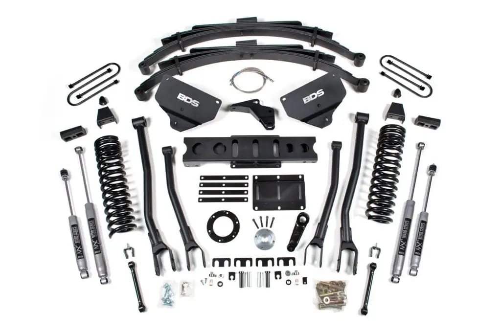 8 Inch Lift Kit w/ 4-Link | Ram 3500 Diesel 4WD (2013-2018) | Leaf Springs | 6-Bolt Indexing Ring | NX2 Nitro Series | BDS Suspension thumbnail 2