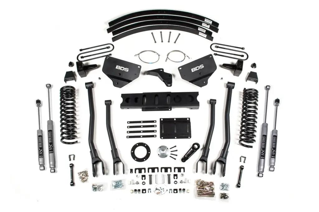 8 Inch Lift Kit w/ 4-Link | Ram 3500 Diesel 4WD (2013-2018) | 5 Inch Block & Add-A-Leaf | 6-Bolt Indexing Ring | NX2 Nitro Series | BDS Suspension thumbnail 2