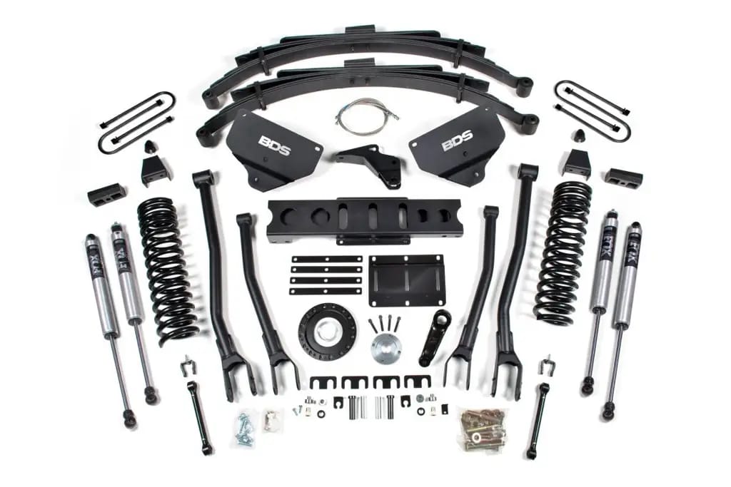 8 Inch Lift Kit w/ 4-Link | Ram 3500 Diesel 4WD (2013-2018) | Leaf Springs | 8-Bolt Indexing Ring | FOX 2.0 Performance Series | BDS Suspension thumbnail 2