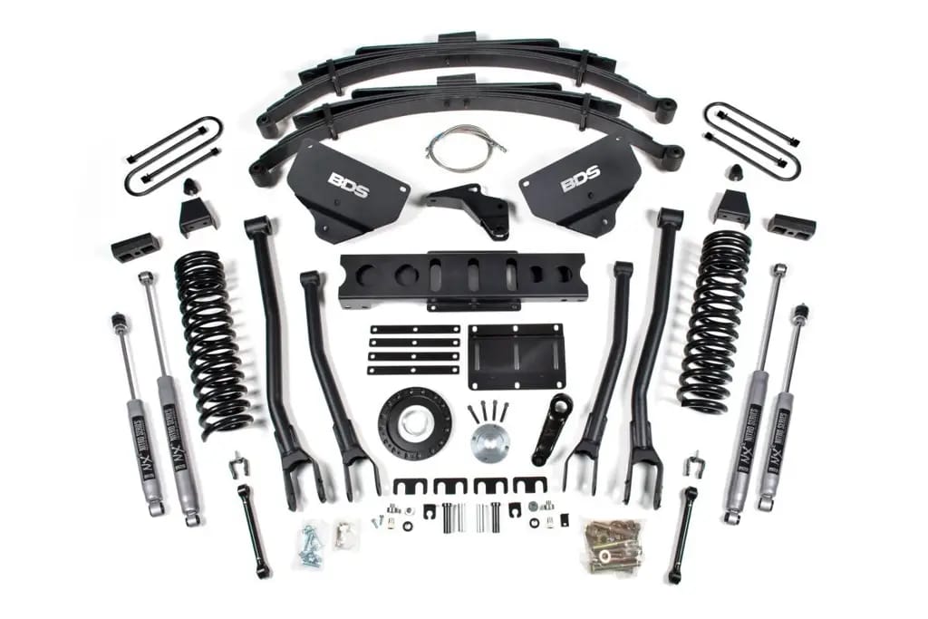 8 Inch Lift Kit w/ 4-Link | Ram 3500 Diesel 4WD (2013-2018) | Leaf Springs | 8-Bolt Indexing Ring | NX2 Nitro Series | BDS Suspension thumbnail 2