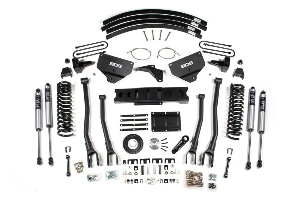 8 Inch Lift Kit w/ 4-Link | Ram 3500 Diesel 4WD (2013-2018) | 5 Inch Block & Add-A-Leaf | 8-Bolt Indexing Ring | FOX 2.0 Performance Series | BDS Suspension thumbnail 2