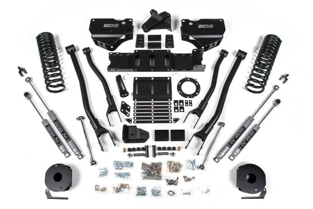 6 Inch Lift Kit w/ 4-Link | Ram 2500 Diesel w/ Rear Air Ride (2019-2024) 4WD | NX2 Nitro Series Shocks | BDS Suspension