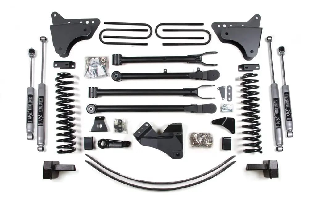 6 Inch Lift Kit w/ 4-Link | Ford F250/F350 Super Duty (2005-2007) 4WD Diesel | 3" Block Kit + Add-A-Leaf w/ Overload | NX2 Nitro Series | BDS Suspension thumbnail 2