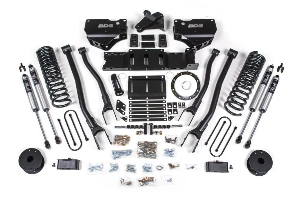 4 Inch Lift Kit w/ 4-Link | Ram 3500 Diesel w/ Rear Air Ride (2019-2024) 4WD | 8-Bolt Indexing Ring | FOX 2.0 Performance Series | BDS Suspension thumbnail 2