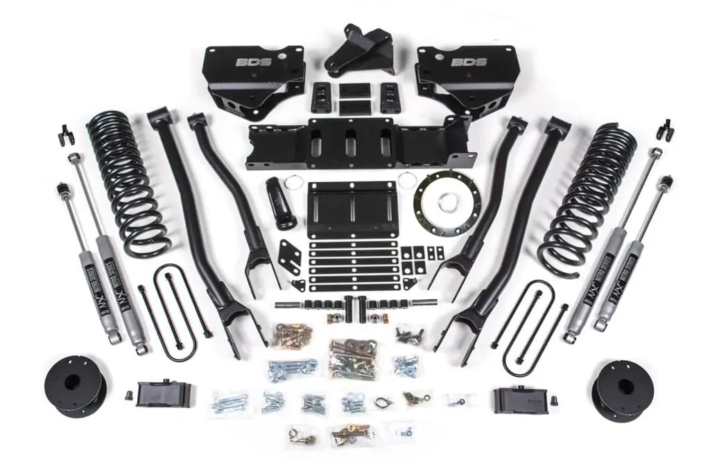 4 Inch Lift Kit w/ 4-Link | Ram 3500 Diesel w/ Rear Air Ride (2019-2024) 4WD | 8-Bolt Indexing Ring | NX2 Nitro Series | BDS Suspension thumbnail 2