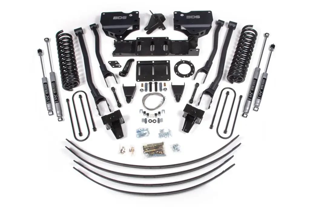 8 Inch Lift Kit w/ 4-Link | Ram 3500 4WD Diesel (2019-2024) | w/ Rear Overload | 6-Bolt | FOX 2.0 Performance Series | BDS Suspension