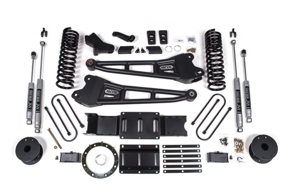 4 Inch Lift Kit w/ 4-Link Radius Arm | Ram 3500 4WD Gas (2019-2023) | Without Factory Rear Overload Leaf | NX2 Nitro Series | BDS Suspension