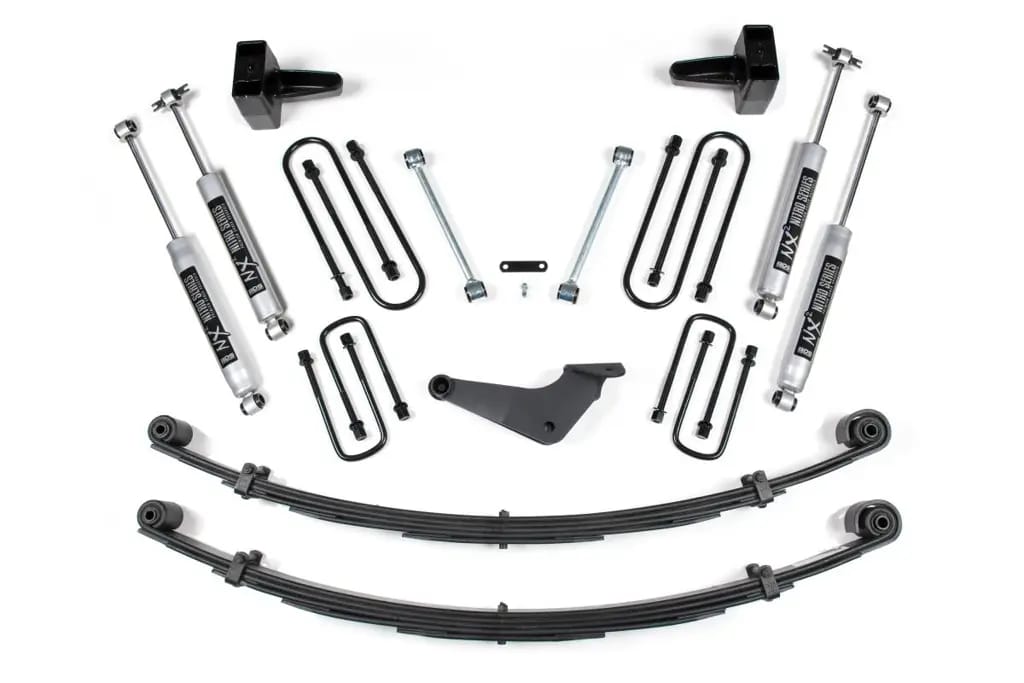 4 Inch Lift Kit | 1999-2004 Ford F250/F350 Super Duty 4WD | Square U-Bolt (Mfg Prior to 2-28-99) | w/o Factory Overload | NX2 Nitro Series | BDS Suspension