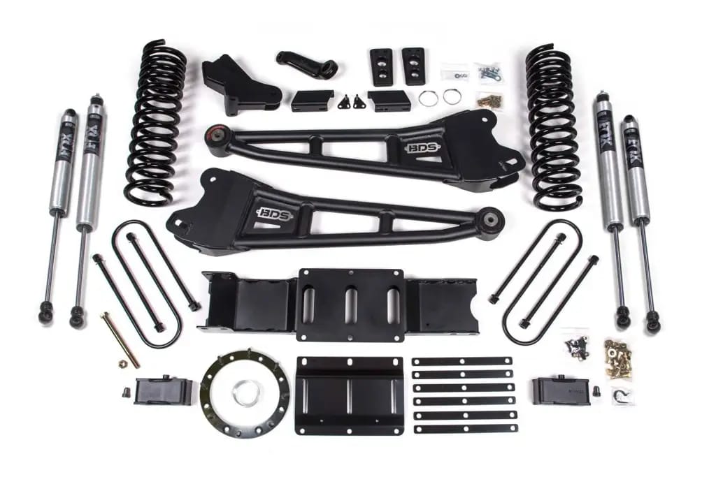 4 Inch Lift Kit w/ Radius Arm | 3 Inch Rear Block | Ram 3500 (2019-2024) 4WD Diesel | w/ Overload | 6-Bolt | FOX 2.0 Performance Series | BDS Suspension thumbnail 2