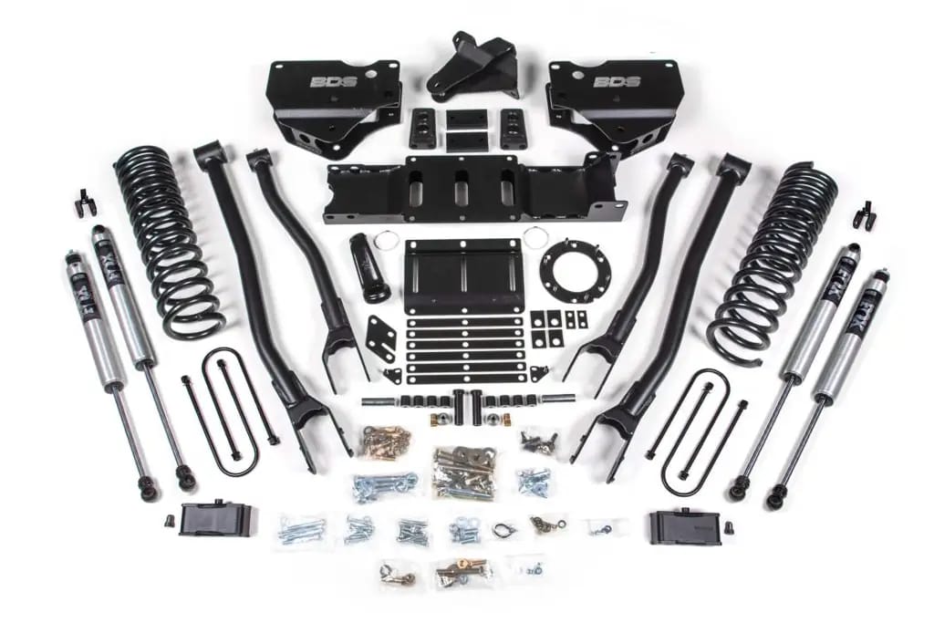 4 Inch Lift Kit w/ 4-Link | Ram 3500 (2019-2023) 4WD Gas | w/ Factory Rear Overload Leaf | FOX 2.0 Performance Series | BDS Suspension thumbnail 2