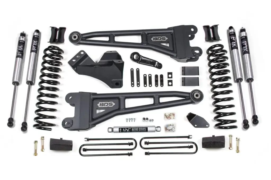 4 Inch Lift Kit w/ Radius Arm | Ford F250/F350 Super Duty (2005-2007) 4WD Diesel | Block Kit With Factory Overload | FOX 2.0 Performance Series | BDS Suspension thumbnail 2