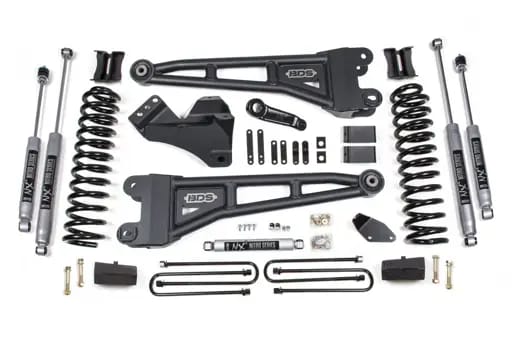 4 Inch Lift Kit w/ Radius Arm | Ford F250/F350 Super Duty (2005-2007) 4WD Diesel | Rear Leaf Springs | FOX 2.0 Performance Series | BDS Suspension
