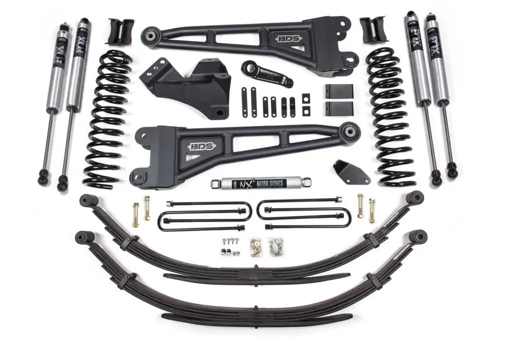 4 Inch Lift Kit w/ Radius Arm | Ford F250/F350 Super Duty (2005-2007) 4WD Diesel | Rear Leaf Springs | FOX 2.0 Performance Series | BDS Suspension thumbnail 2