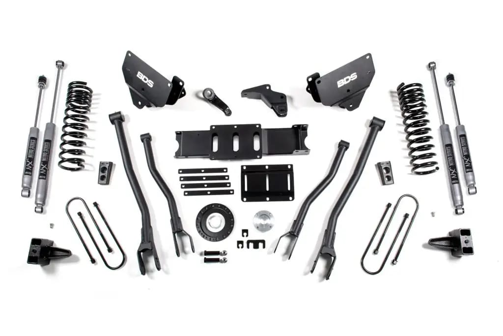 6 Inch Lift Kit w/ 4-Link | Ram 3500 Diesel (2013-2018) 4WD | 4 Inch Block | 8-Bolt | NX2 Nitro Series Shocks | BDS Suspension thumbnail 2