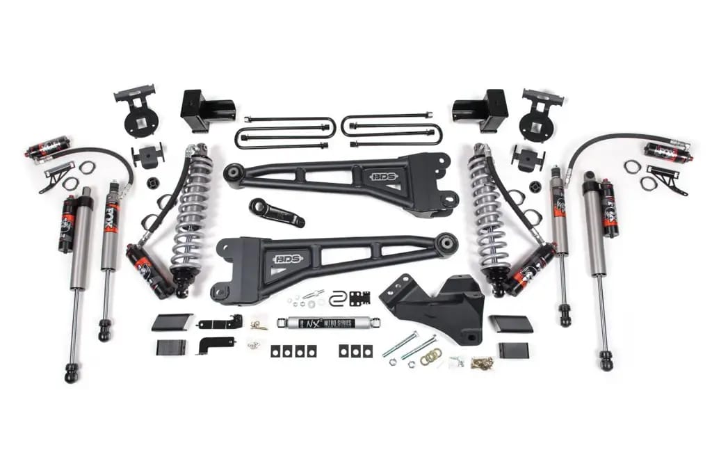 4 Inch Lift Kit w/ Radius Arm | FOX 2.5 PE Coil-Over Conversion | Ford F250/F350 Super Duty (2017-2019) 4WD Diesel | 5 Inch Block w/ FOX 2.5 Performance Elite Rear | BDS Suspension thumbnail 2