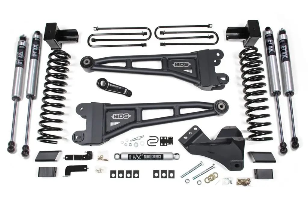 4 Inch Lift Kit w/ Radius Arm | Ford F250/F350 Super Duty (2017-2019) 4WD Diesel | 5" Block 2 & 3 Leaf | FOX 2.0 Performance Series | BDS Suspension thumbnail 2
