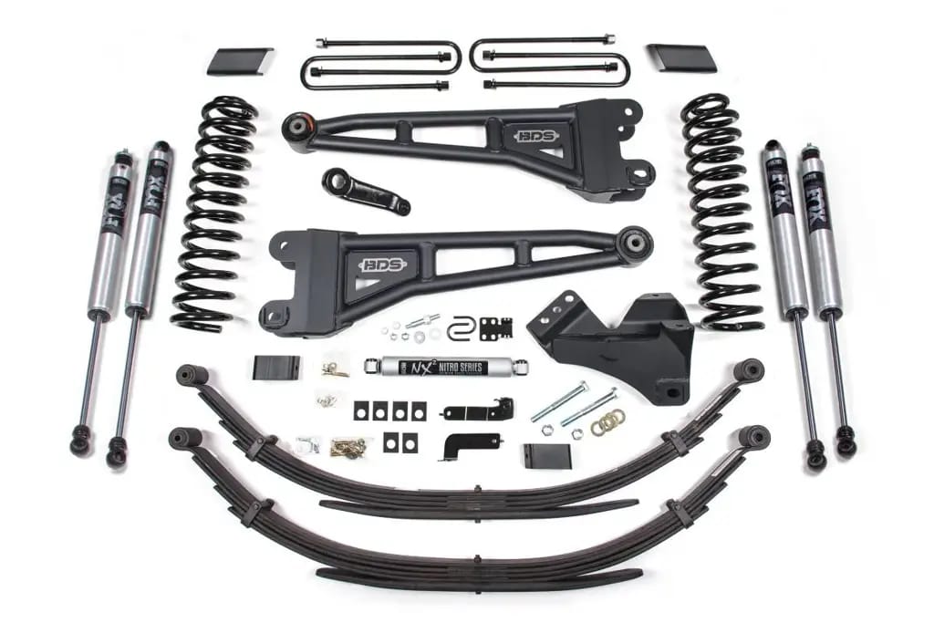 4 Inch Lift Kit w/ Radius Arm | Ford F250/F350 Super Duty (2017-2019) 4WD Diesel | Leaf Springs | FOX 2.0 Performance Series | BDS Suspension thumbnail 2