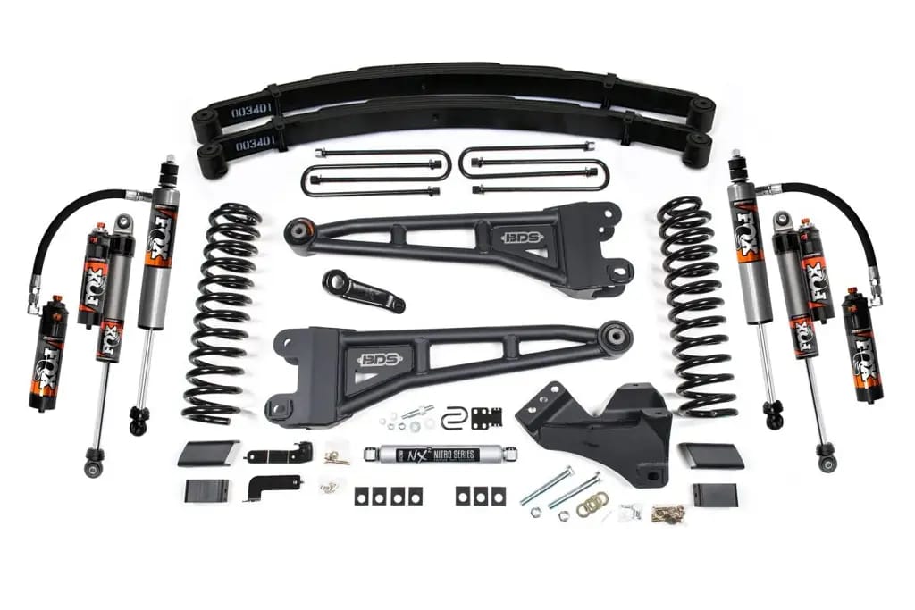 4 Inch Lift Kit w/ Radius Arm | Ford F250/F350 Super Duty (2017-2019) 4WD Diesel | Leaf Springs | FOX 2.5 Performance Elite | BDS Suspension thumbnail 2