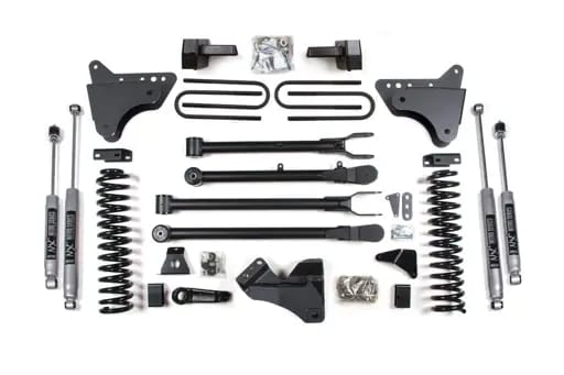 4 Inch Lift Kit w/ 4-Link | Ford F250/F350 Super Duty (2005-2007) 4WD Diesel | Block Kit Without Factory Overload | NX2 Nitro Series | BDS Suspension