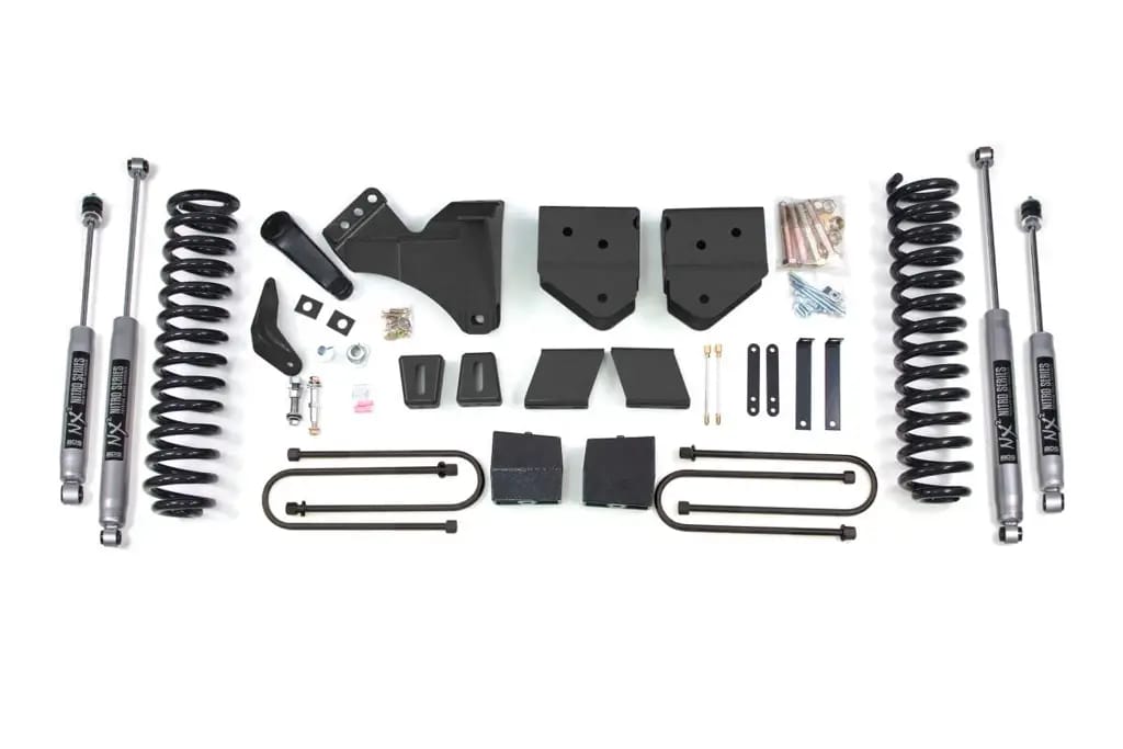 6 Inch Lift Kit | Ford F250/F350 Super Duty (2005-2007) 4WD Diesel | 3 Inch Block Kit + Add-A-Leaf Without Overload | NX2 Nitro Series | BDS Suspension