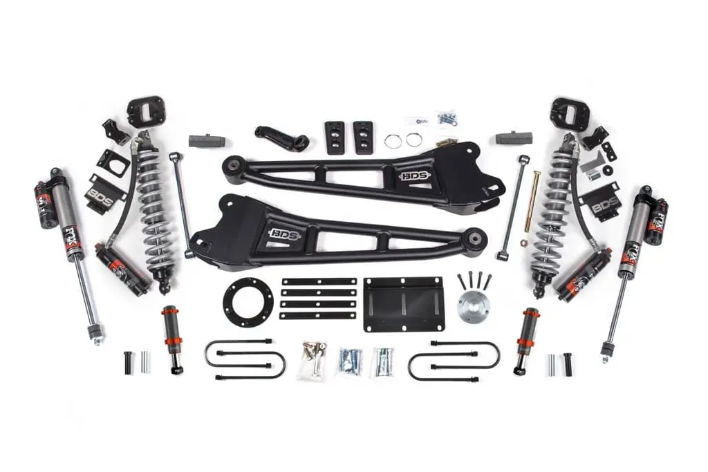 6 Inch Lift Kit w/ Radius Arm | FOX 2.5 Coil-Over Conversion Performance Elite | Ram 3500 (2013-2018) 4WD Diesel | Block Kit | FOX 2.0 Hydro Bump Stop | 6-Bolt | BDS Suspension thumbnail 2