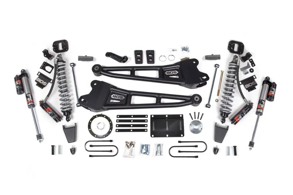 6 Inch Lift Kit w/ Radius Arm | FOX 2.5 Coil-Over Conversion Performance Elite | Ram 3500 (2013-2018) 4WD Diesel | Block Kit | Rubber Bump Stop | 8-Bolt | BDS Suspension thumbnail 2