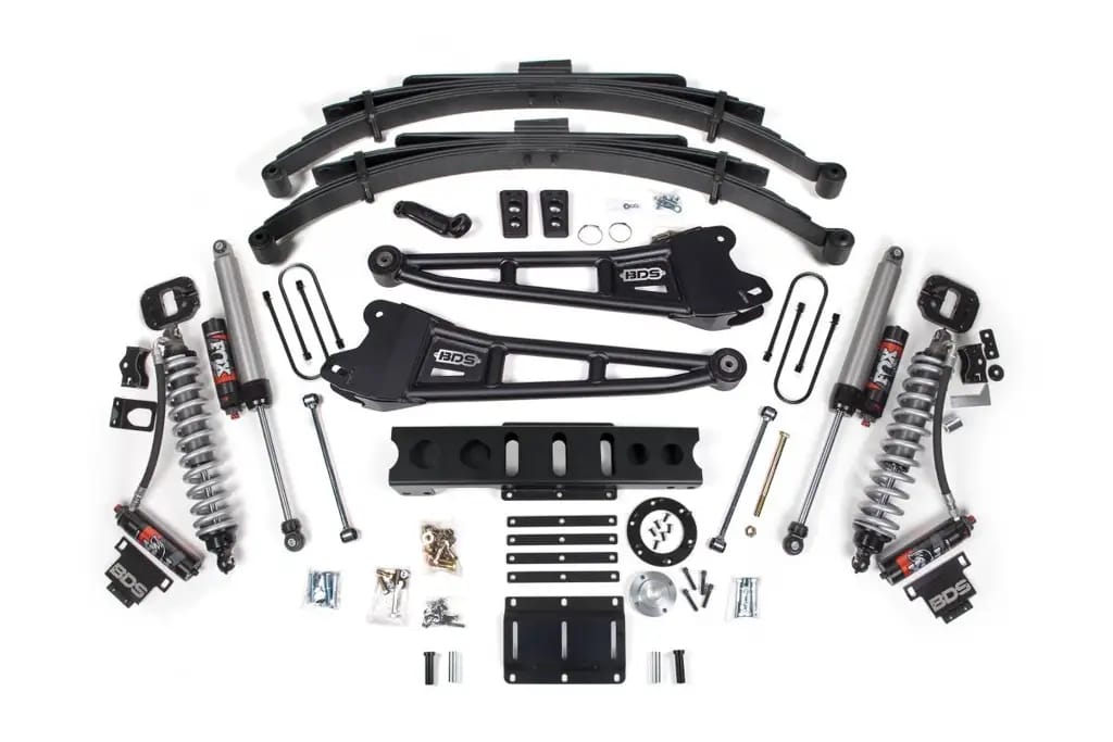 6 Inch Lift Kit w/ Radius Arm | FOX 2.5 Coil-Over Conversion Performance Elite | Ram 3500 (2013-2018) 4WD Diesel | Leaf Springs | Rubber Bump Stop | 6-Bolt | BDS Suspension thumbnail 2
