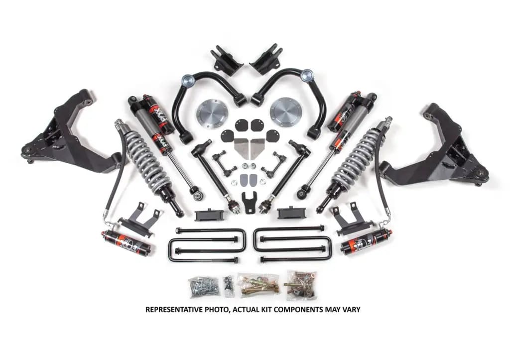 3 Inch FOX Coilover Conversion Lift Kit | Chevy Silverado/GMC Sierra 2500HD/3500HD Diesel 4WD (2011-2019) | Block Kit w/ Factory Overload | FOX 2.5 Performance Elite Rear Shocks | BDS Suspension thumbnail 2