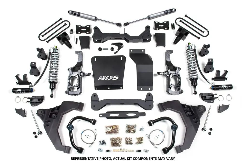 6.5 Inch Lift Kit | FOX 2.5 Coilover Conversion | Chevy Silverado/GMC Sierra 2500HD/3500HD (2011-2019) Diesel | 5" Block No Overload | FOX 2.5 Performance Elite Rear | BDS Suspension