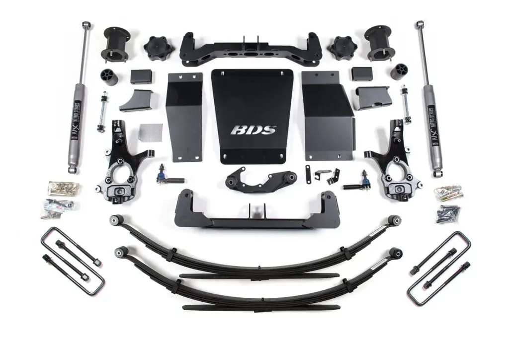 6.5 Inch Lift Kit | Chevy Silverado/GMC Sierra 1500 (2014-2018) 4WD | Leaf Springs | NX2 Nitro | Cast Steel Control Arm | BDS Suspension thumbnail 2